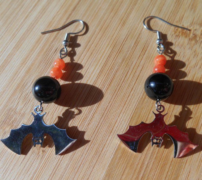 boucle-oreille-acier-inoxydable-agate-noire-jade-orange-chauve-souris-halloween-41