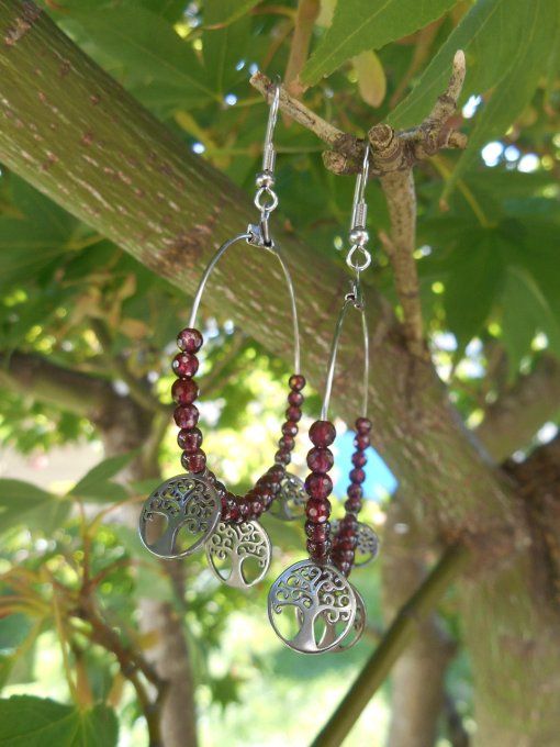 boucle-oreille-creole-acier-inoxydable-grenat-arbre-de-vie-1