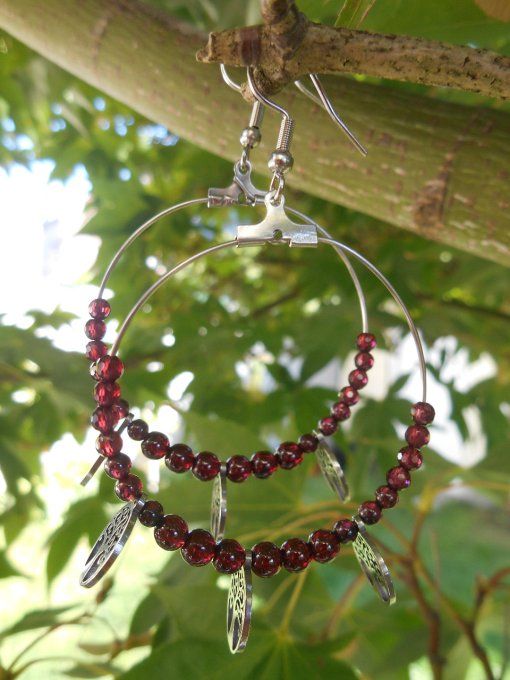 boucle-oreille-creole-acier-inoxydable-grenat-arbre-de-vie-2