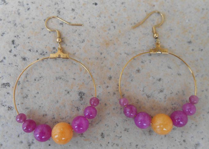 boucle-oreille-creole-acier-inoxydable-tourmaline-rose-jade-jaune-2
