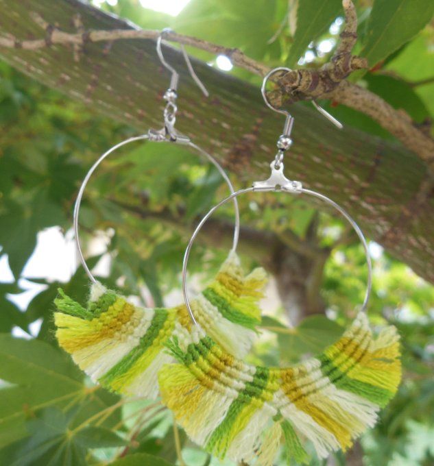 boucle-oreille-creole-macrame-vert