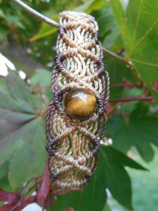 bracelet-macrame-marron-œil-de-tigre-1