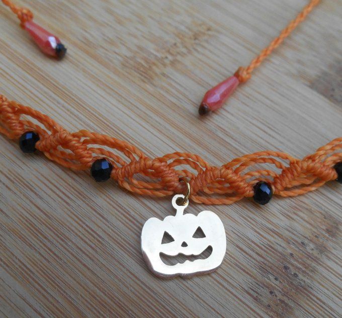 collier_halloween_orange_citrouille_acier_dore_2
