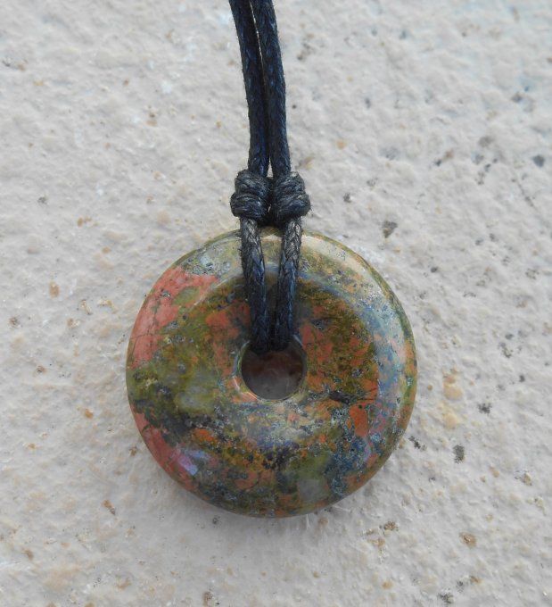 Donut en unakite (Réf. CO 1124007)