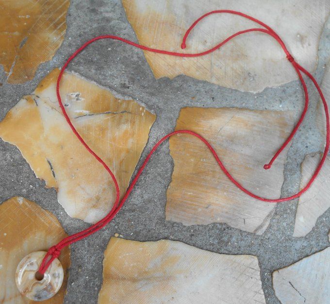 Donut en agate multicolore (Réf. CO 1124002)