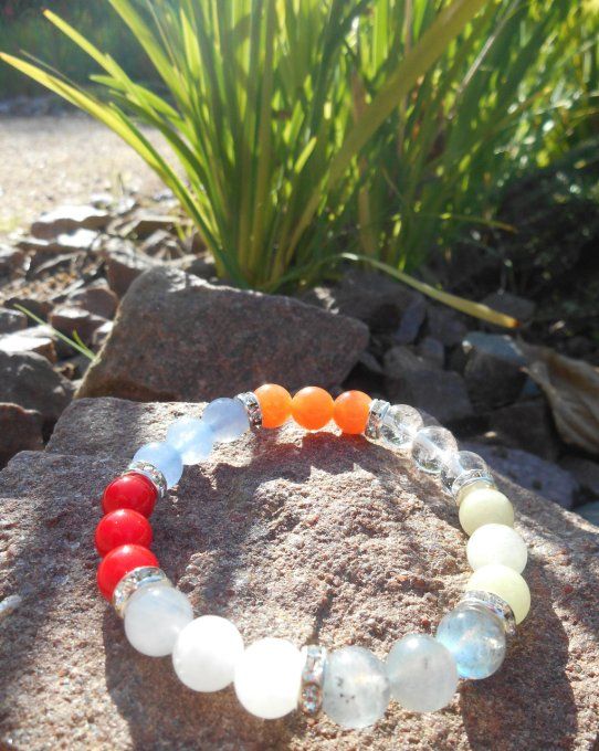 Bracelet multi-pierre et multicolore (réf. BR 0724101)