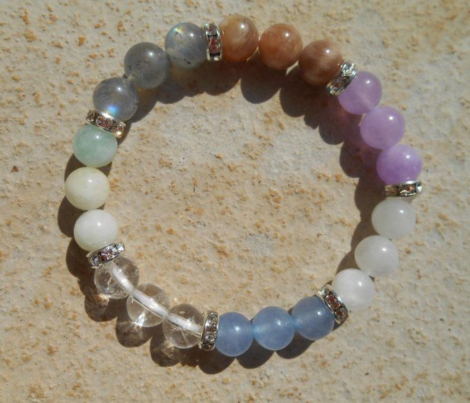 Bracelet multi-pierres et multicolore (réf. BR 0424092)