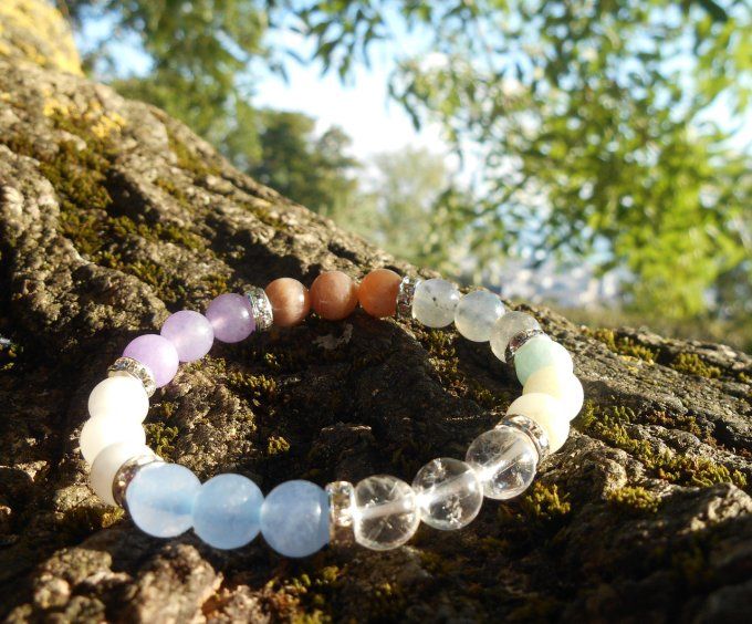 Bracelet multi-pierres et multicolore (réf. BR 0424092)