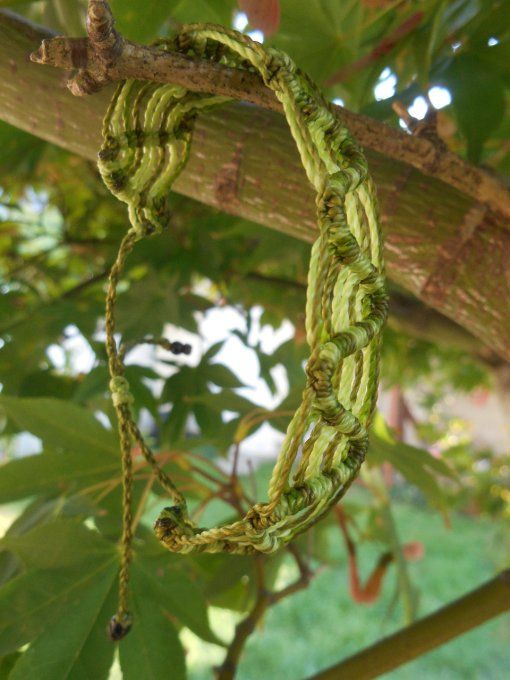 Bracelet tissage vert (réf. BR 2024144)