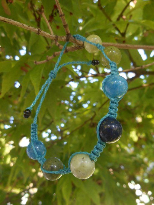 Shamballa turquoise aux couleurs de la mer (réf. BR 1424033)