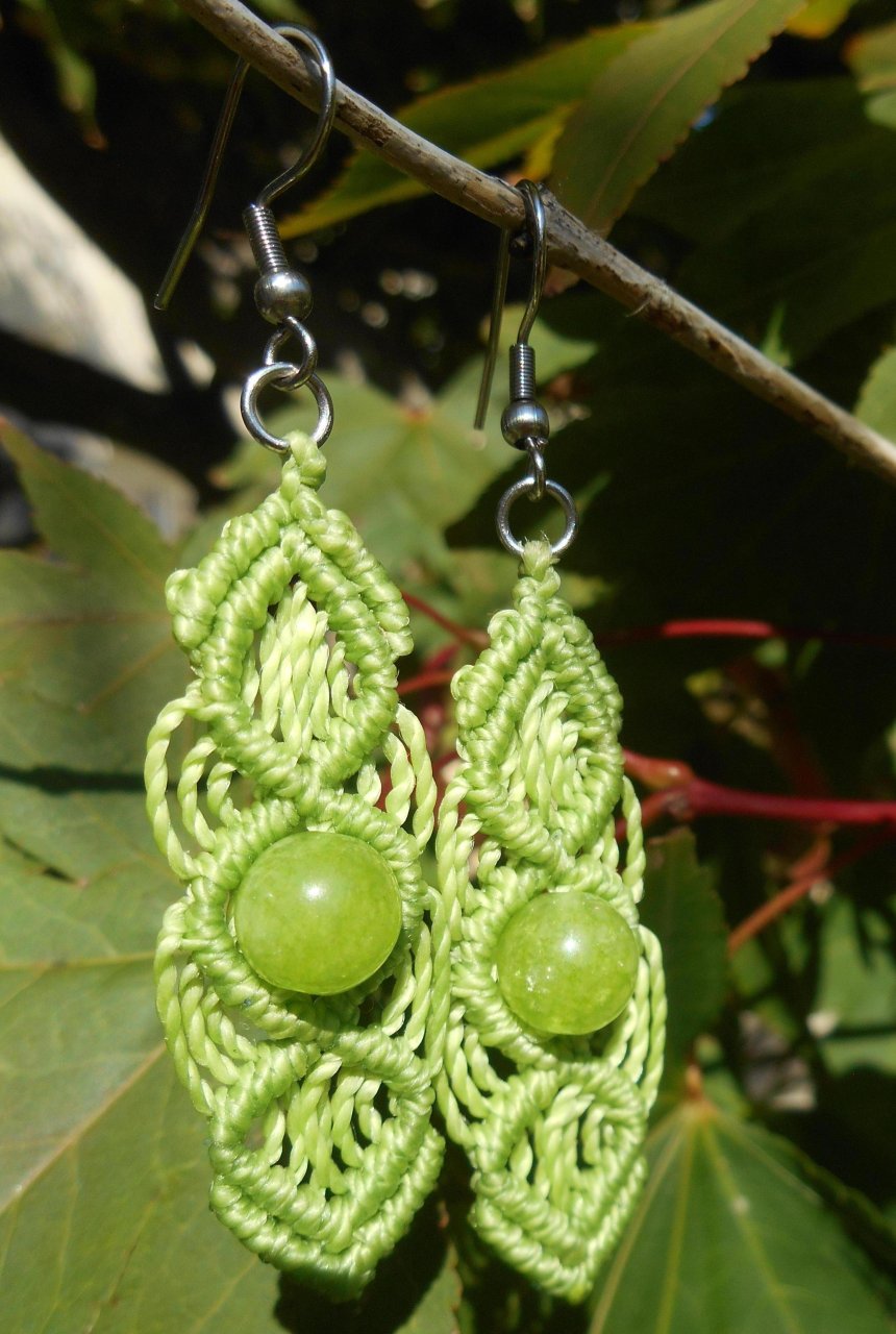 Boucles d'oreilles macramé